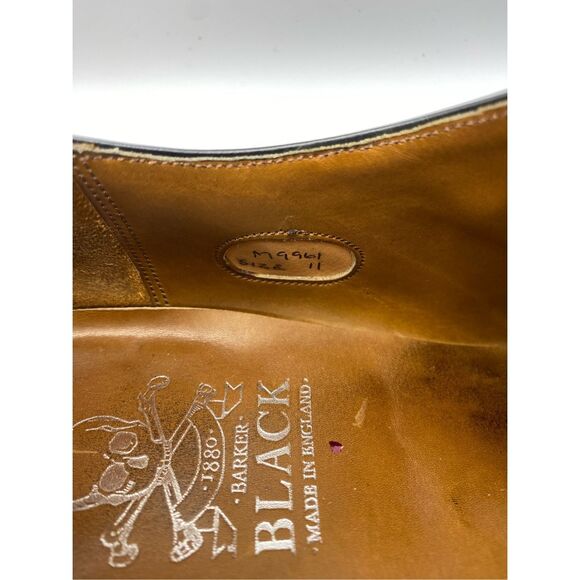 Barker black cognac brown dress shoes men’s size 11 - Picture 4 of 8